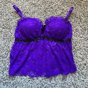 Purple bustier top